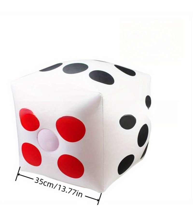 Giant Inflatable Dice For Indoor Outdoor Board Games Lawn Pool 1pc - Image 3