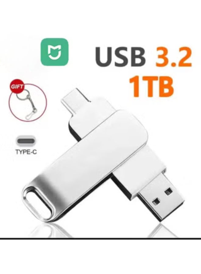 ذاكرة فلاش ميموري ، 1 تيرا، معدن، يو اس بي 3.2 نوع سي، مقاوم للماء والصدمات والغبار - Image 1