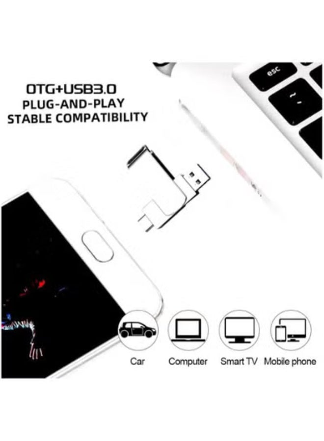 ذاكرة فلاش ميموري ، 1 تيرا، معدن، يو اس بي 3.2 نوع سي، مقاوم للماء والصدمات والغبار - Image 2