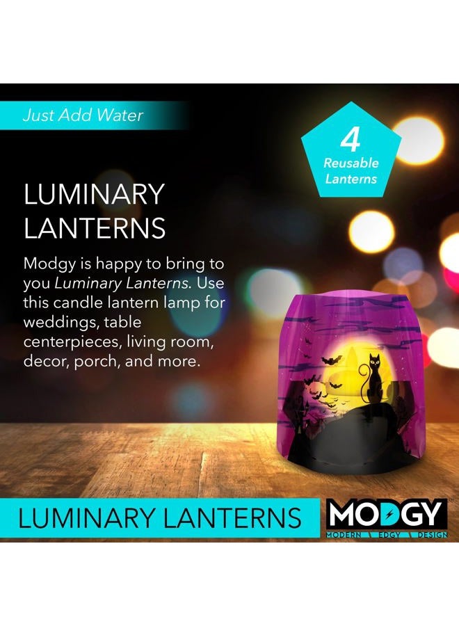 MODGY Luminary Lanterns 4-Pack - Floating LED Candles with Batteries Included - Luminaries are Great for Weddings, Parties, Patios & Celebrations of All Kinds (Salem) - Image 2