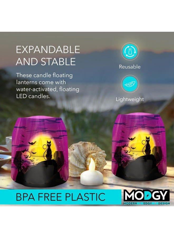 MODGY Luminary Lanterns 4-Pack - Floating LED Candles with Batteries Included - Luminaries are Great for Weddings, Parties, Patios & Celebrations of All Kinds (Salem) - Image 3