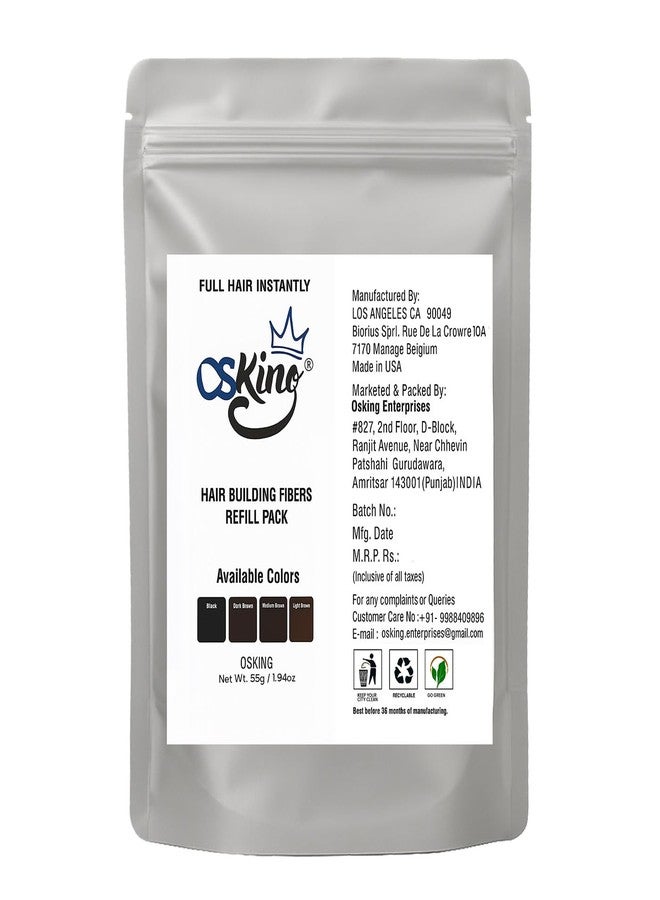 Osking Refill Pack Hair Building Fiber,Pack of 2, 110 Grams (Hair Loss Concealer) (Black) - Image 3