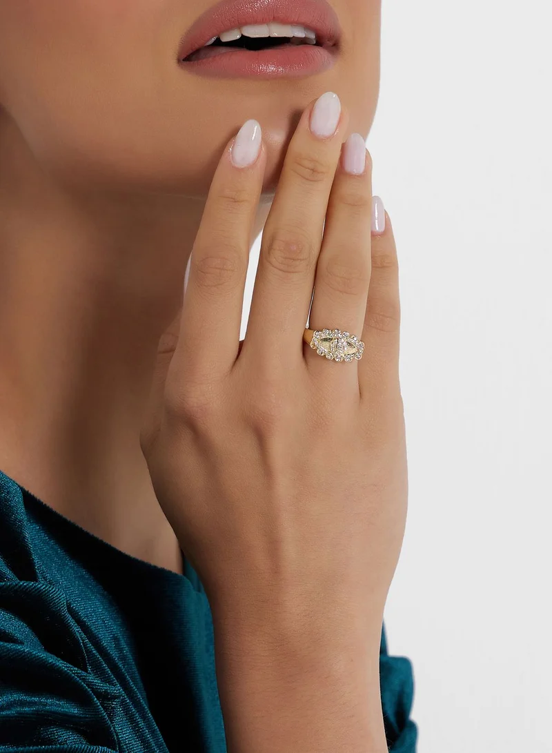 Khizana Evil Eye Rhinestone Ring