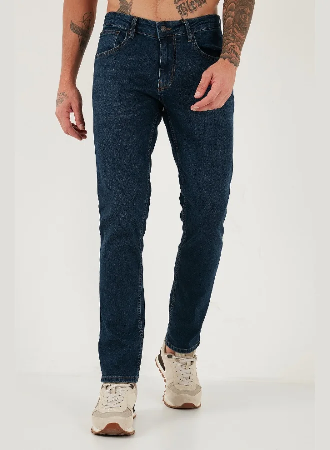 Buratti  Buratti Cotton Regular Fit Normal Waist Straight Leg Jeans Men's JEANS 2203C28PARMA for Men | Best Price UAE