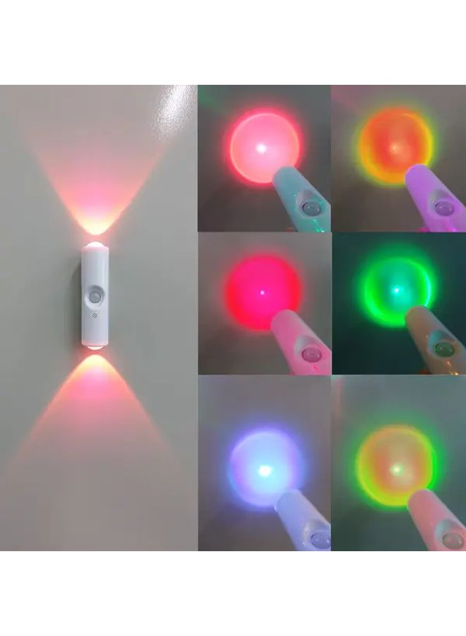RGB Smart Motion Sensor LED Night Light Dual Head Cat Eye Wall Lamp USB Rechargeable Magnetic Installation Bedside Night Light With Adjustable Brightness Suitable For Stairs Bedroom Living Room Hallway Indoor Motion Sensor Light - Image 2
