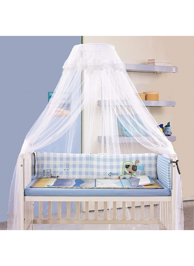 JoyLife - Baby Net Baby Toddler Bed Crib Dome Canopy Netting White - Image 1
