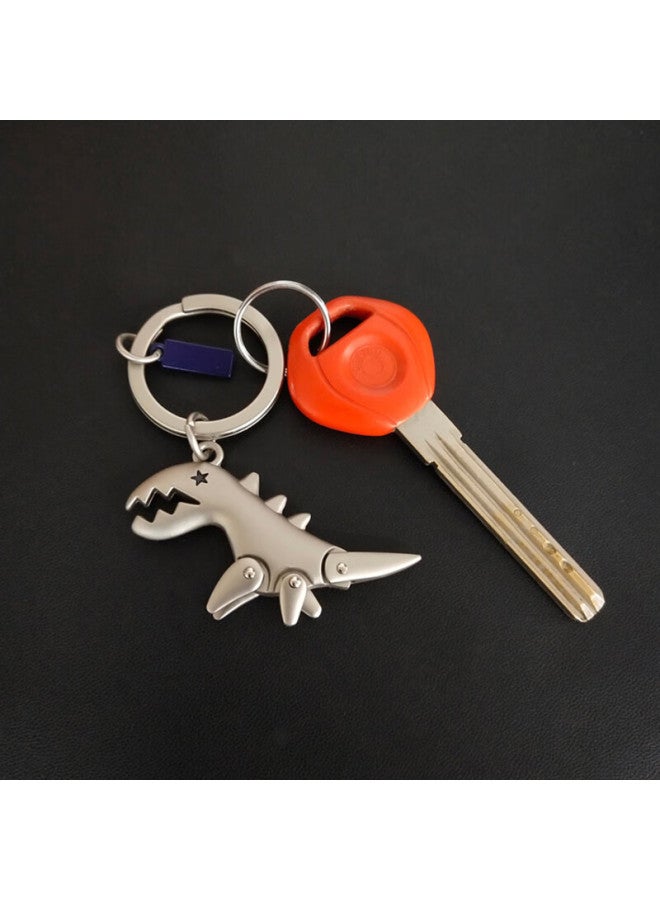 DiGallen Dijialun, Dinosaur Car Keychain, Couple Pendant, Men's Car Key Chain, Women's Cute Cartoon Key Ornament, High-end Creative Gift, Birthday Present, Carbon Gray Gift Box Set - Image 5