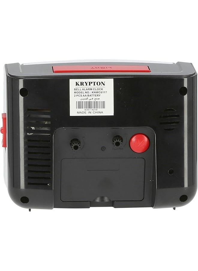 KRYPTON Bell Analog Alarm Clock Loud Alarm Clock Clock For Home Office Decor  - Image 4