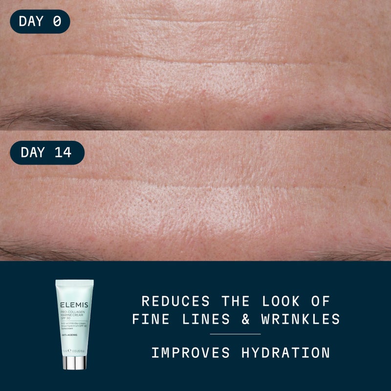 ELEMIS Pro-Collagen Marine Cream SPF 30, Lightweight Anti-Wrinkle Daily Facial Moisturizer - Image 2