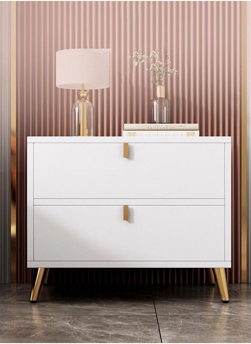 Sharpdo Sharpdo European-style Light Luxury Bedside Table with Drawers 48*40*53cm  - Image 2