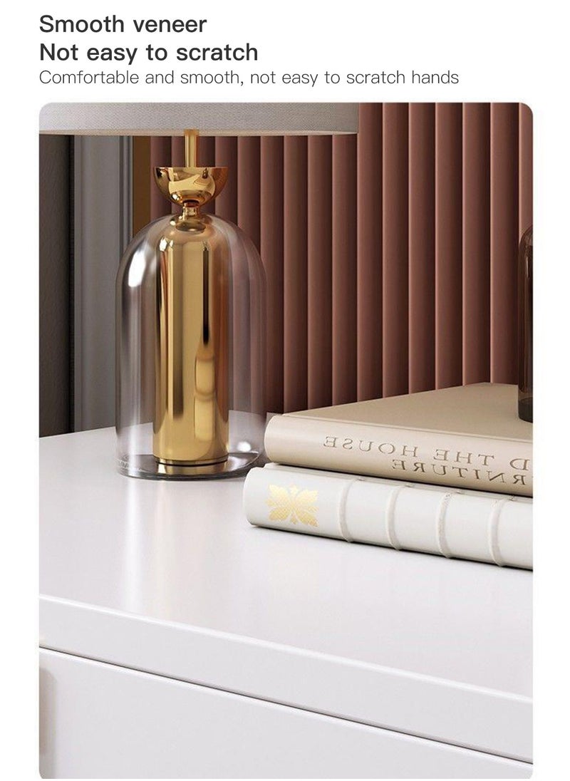 Sharpdo - Sharpdo European-style Light Luxury Bedside Table with Drawers 48*40*53cm - Image 1