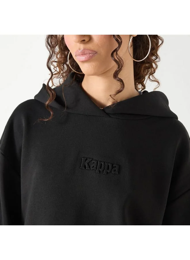 Kappa Kappa Logo Embossed Hoodie with Long Sleeves