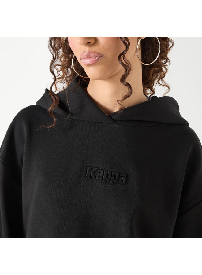 Kappa Kappa Logo Embossed Hoodie with Long Sleeves  - Image 4