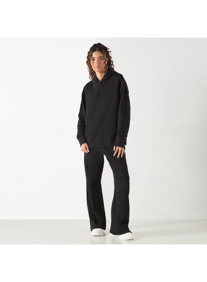 Kappa Kappa Logo Embossed Hoodie with Long Sleeves  - Image 2