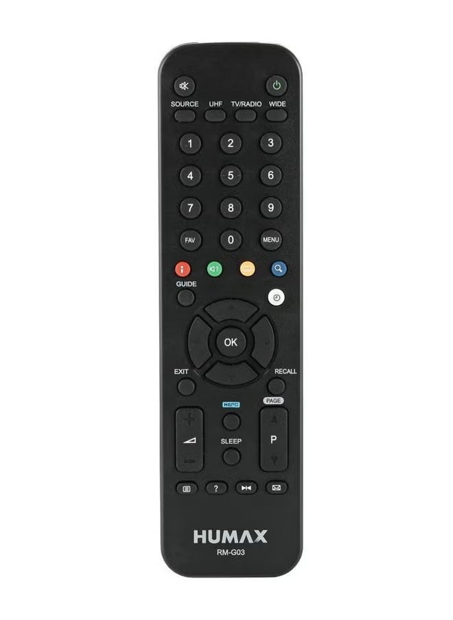Humax Receiver TV Remote Control Black  - Image 1