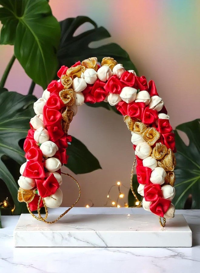 Chanderkash 1PC Artificial Gajra For Hair Bun - Mogra Gajra - Traditional Hair Bun Accessories For Women Wedding - Gajra Scrunchies For Women & Girls - Premium Jasmine Flower Hair Accessories - Image 5