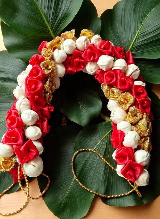 Chanderkash 1PC Artificial Gajra For Hair Bun - Mogra Gajra - Traditional Hair Bun Accessories For Women Wedding - Gajra Scrunchies For Women & Girls - Premium Jasmine Flower Hair Accessories - Image 2