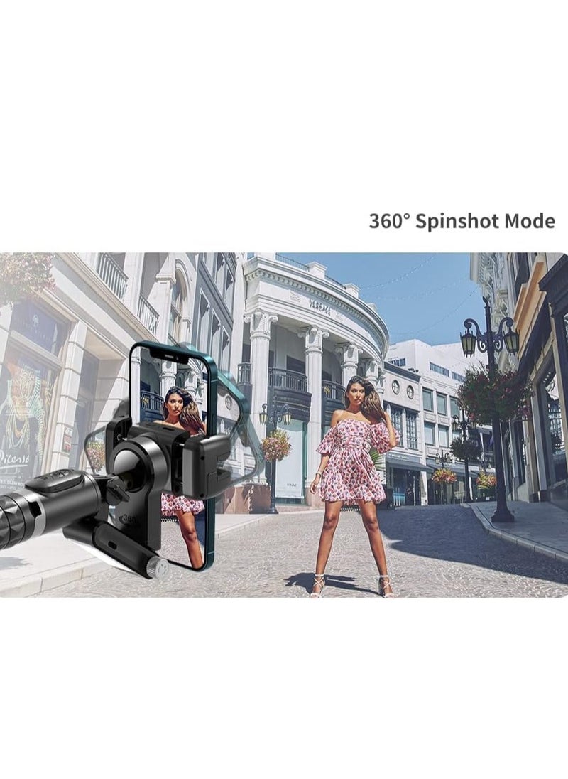 ELTRAZONE - Q18 DESKTOP TRIPOD GIMBAL STABILIZER 360 ROTATING LIGHT HANDHELD OR PORTABLE WIRELESS REMOTE-CONTROL SMART TRACKING compatible with iPhone and Android Fill Light Auto Tracking Tripod Gimbal Stabilize - Image 1