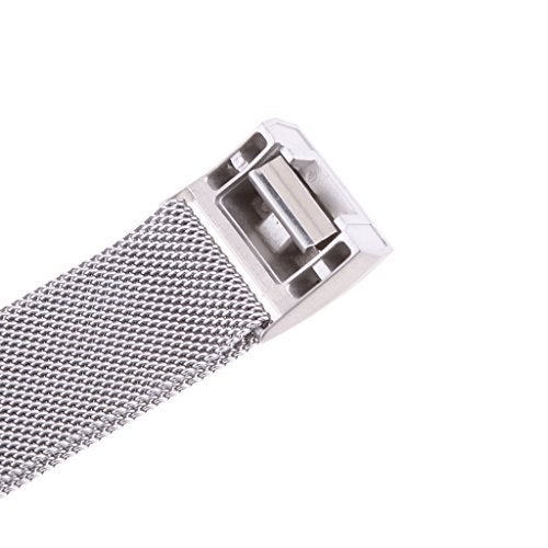Segolike for Fitbit Charge 2 Wrist Strap, Stainless Steel Metal Mesh Writband Watchband with Unique Magnet Clasp - Silver - Image 5