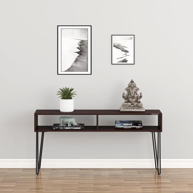 Redwud Huxley Console Tables Sofa Table Side Table Hallway Enteryway Living Room Wood Top Metal Frame WengeBlack DIY