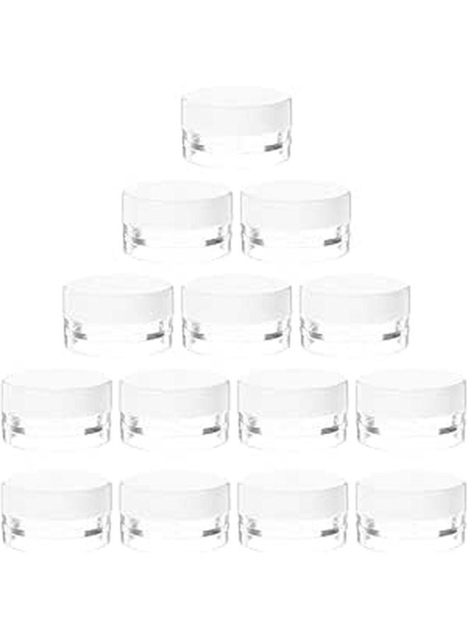 20Pcs 3G White Cosmetic Cream Jars with Lids Portable Lotion Containers for Skincare Samples Travel - Image 1