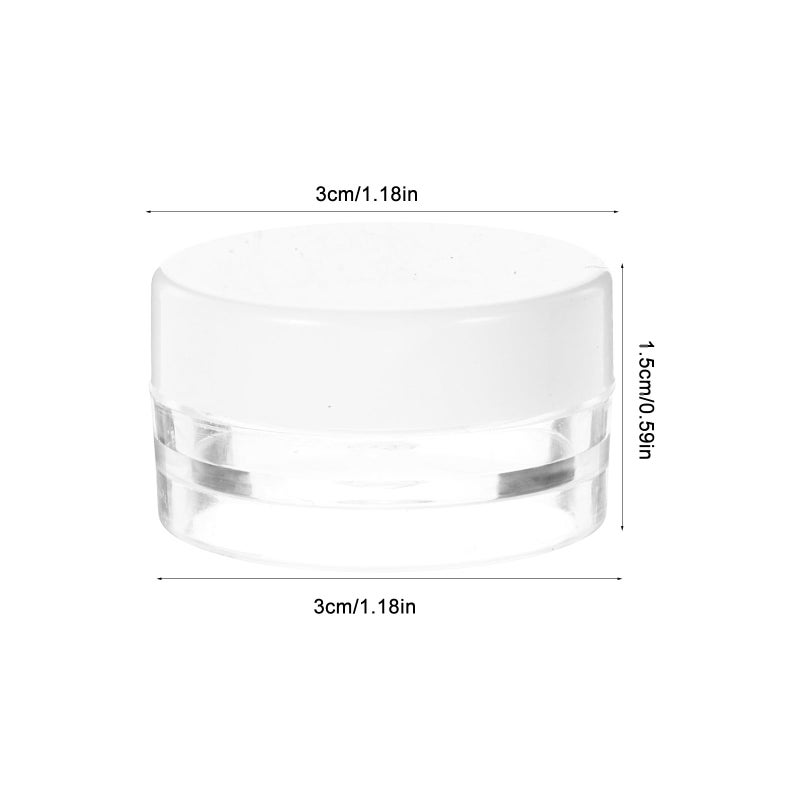 20Pcs 3G White Cosmetic Cream Jars with Lids Portable Lotion Containers for Skincare Samples Travel - Image 3