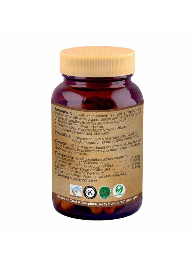 Organic Wellness Turmeric With 95% Curcumin 60 Veg Capsule Ii Strong Anti Inflammation Ii Bone & Joint Health (Pack Of 1)  - Image 3