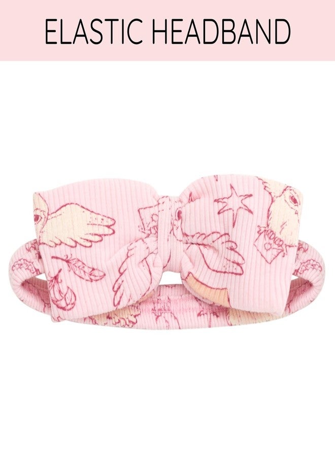 Harry Potter Hedwig Infant Baby Girls Ribbed Bodysuit, Jogger Pants and Headband 3 Piece Outfit Set Blush Pink 24 Months - Image 5