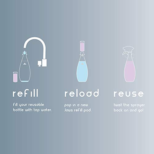JAWS Cleaners Home Cleaning Kit, Multi-Surface Kitchen, Glass, Shower and Hardwood Floor, 2 Refill Pods Included. Refillable Cleaning Supplies. - Image 2