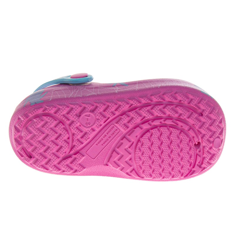 Josmo Spider-Gwen Girls Pink Clogs Waterproof Slip-On Garden & Water Sandal with Backstrap -Pink/Blue Size 9-10 Toddler - Image 4