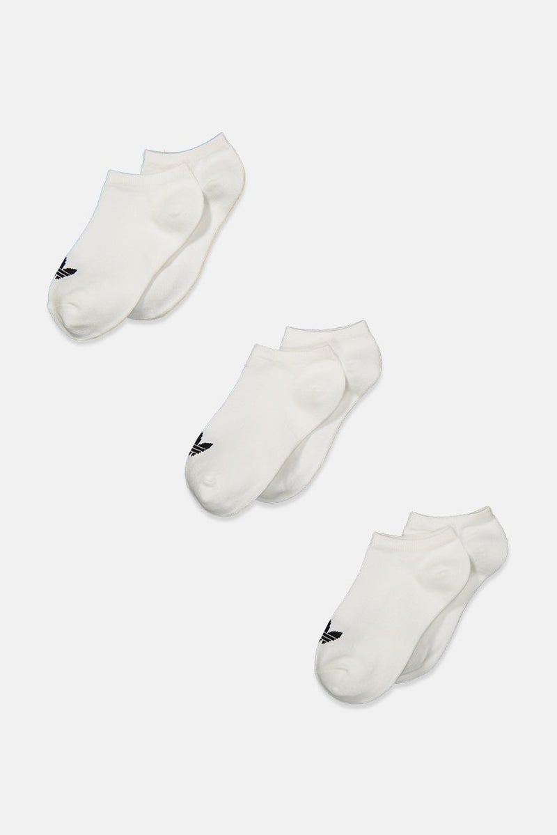 adidas Originals Unisex 3 Pairs Trefoil Liner Socks, White