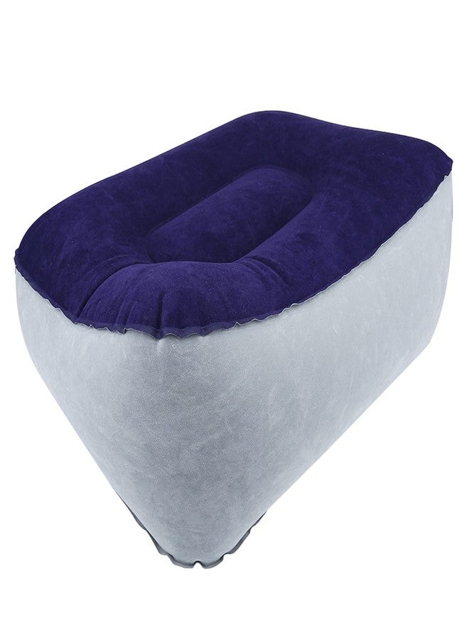 Naroote Inflatable Travel Foot Rest Pillow, Airplane Bed, PVC Material, Grey Blue, Special Feature: Inflatable, for Travel, Office, Home, Health/Wellness - Image 4