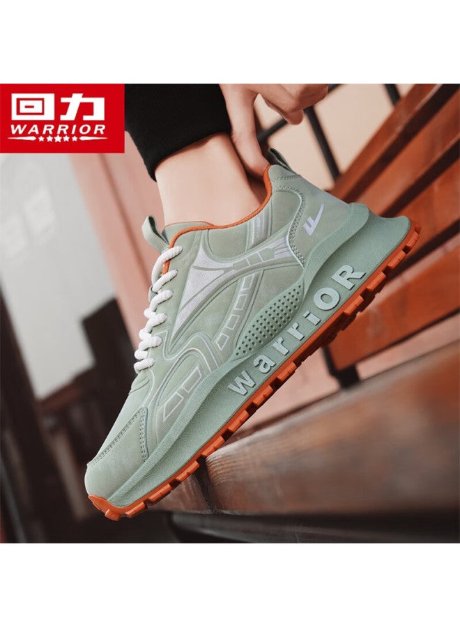 Warrior Men's New Sports Shoes Trendy Casual Comfortable Running Shoes 5428 Green Silver Size 43