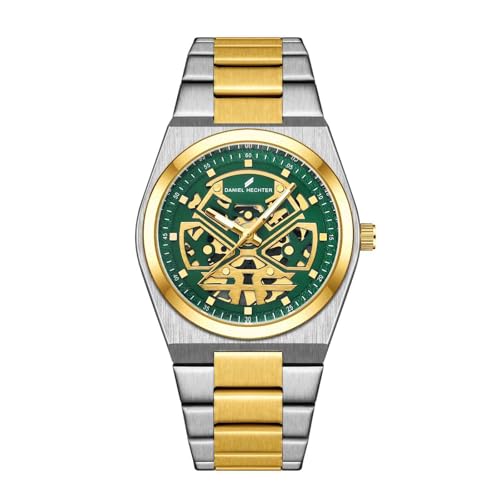 Daniel Hechter Paris Austerlitz Collection Skeleton Style Analog Watch for Men with Luminous Hands and Stainless Steel Strap - Mechanical-Inspired. - Image 1
