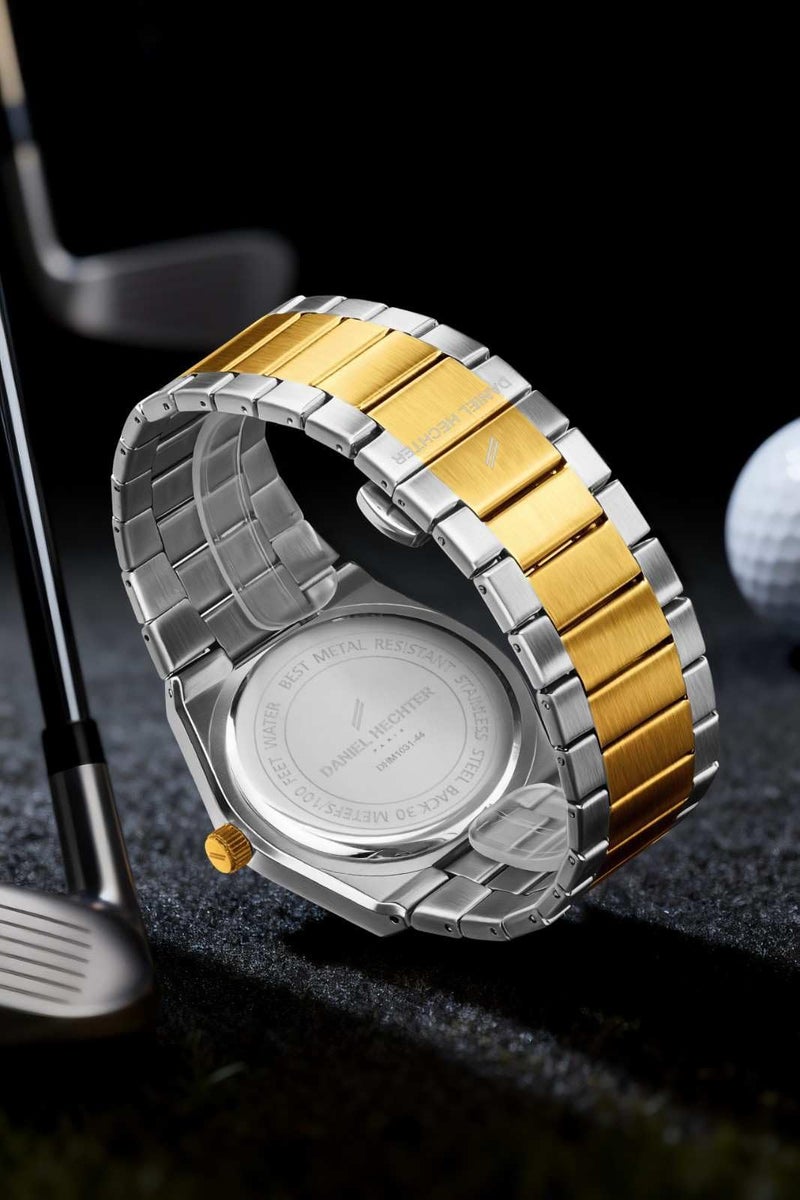 Daniel Hechter Paris Austerlitz Collection Skeleton Style Analog Watch for Men with Luminous Hands and Stainless Steel Strap - Mechanical-Inspired. - Image 5