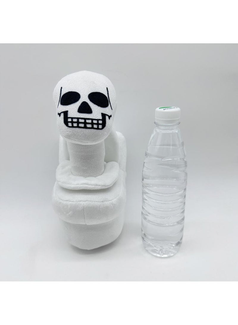 general 1 Pcs Skibidi Toilet Plush 27cm White Skull Toilet Man Plushies Toy For Fans Gift Horror Stuffed Figure Doll For Kids And Adults Great Birthday Stuffers For Boys Girls - Image 5
