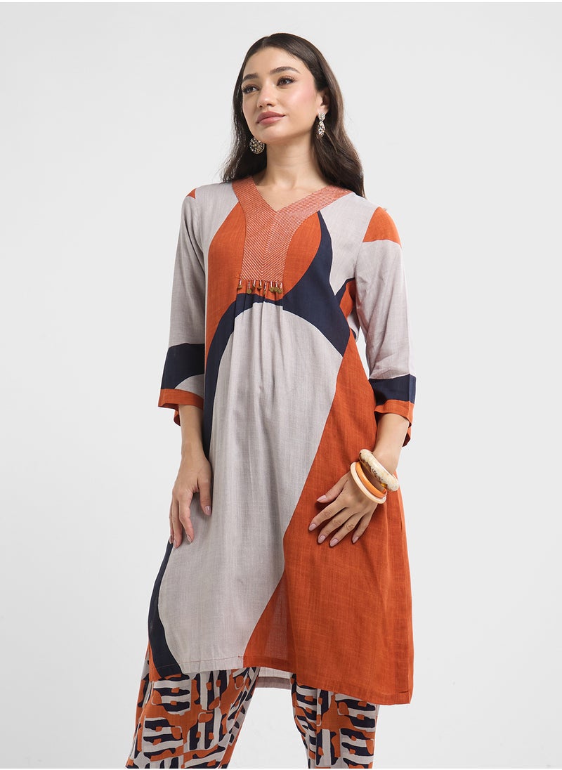 Biba Printed Kurta,Bottom & Dupatta Set  - Image 3