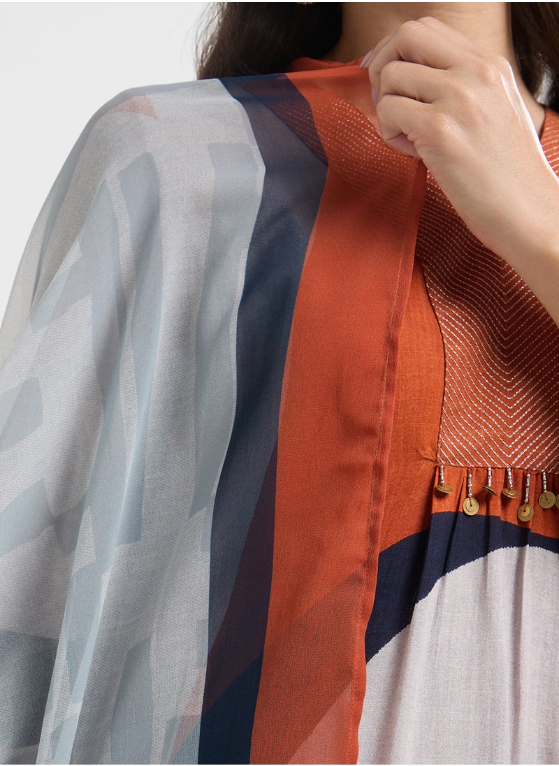 Biba Printed Kurta,Bottom & Dupatta Set  - Image 5