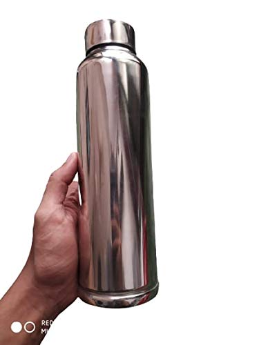Va Sun Stainless Steel Water Bottle 900 ml Made in India by S K Metal (Plain bottle) - Image 2