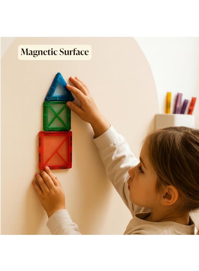 Orelle MagicWall | Magnetic Wall Decal Arch | Peel and Stick Magnetic Chalkboard for Wall | Kids Wall Decals | Playroom Essentials | Includes Chalk & Holder | Large | 31 x 39 | Cream - Image 3