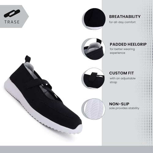 TRASE Lightweight Ballet Flats Bellies for Women, Everyday Style and Comfort (Black, 5 UK) - Image 2