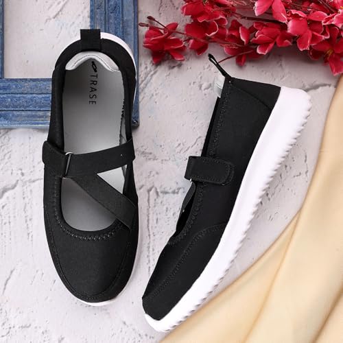 TRASE Lightweight Ballet Flats Bellies for Women, Everyday Style and Comfort (Black, 5 UK) - Image 5