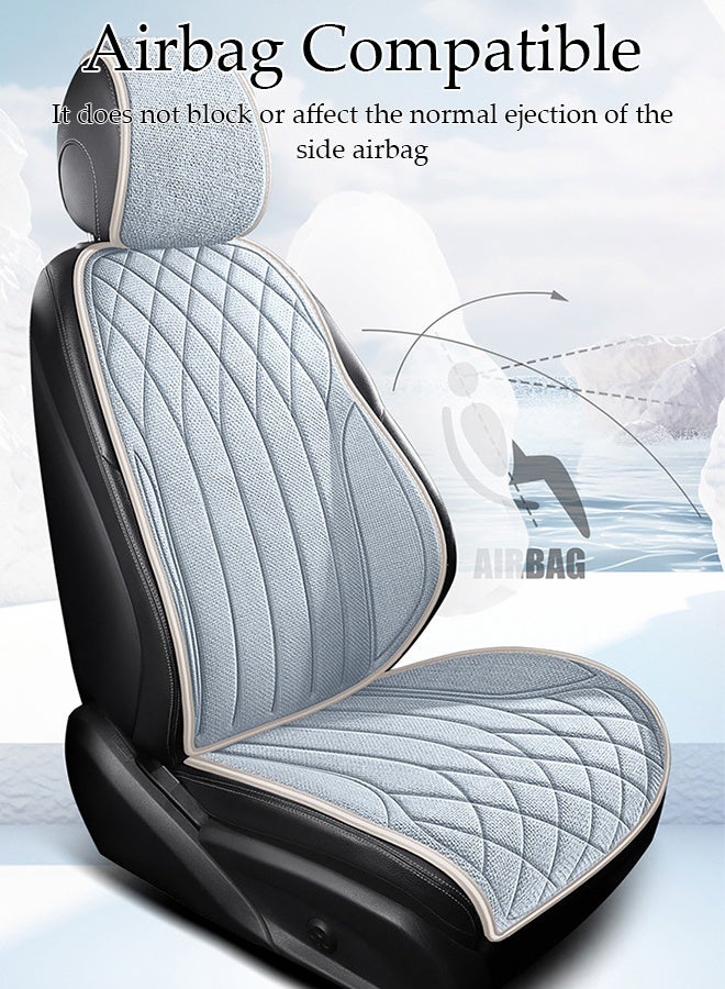 DUNISO 1PCS Car Seat Cover for Cars - Soft & Breathable Front Premium Covers with Non-Slip Protector Universal Fits Most Automotive, Vans, SUVs, Trucks  - Image 3