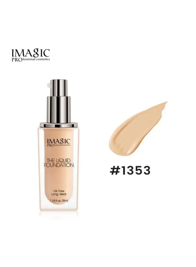 إيماجيك كريم أساس سائل خالٍ من الزيوت من IMAGIC | تغطية كاملة، لمسة نهائية غير لامعة | تركيبة خفيفة الوزن تدوم طويلاً لجميع أنواع البشرة (1353) - Image 1