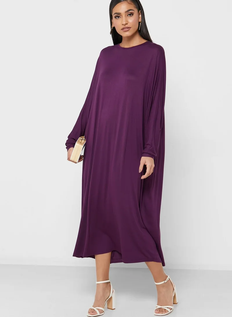 Modanisa Round Neck Abaya