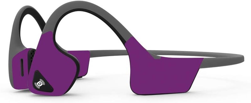 MightySkins Skin Compatible with Aftershokz Trekz Air Wireless - Solid Purple | Protective, Durable, and Unique Vinyl Decal Wrap Cover | Easy to Apply, Remove, and Change Styles | Made in The USA