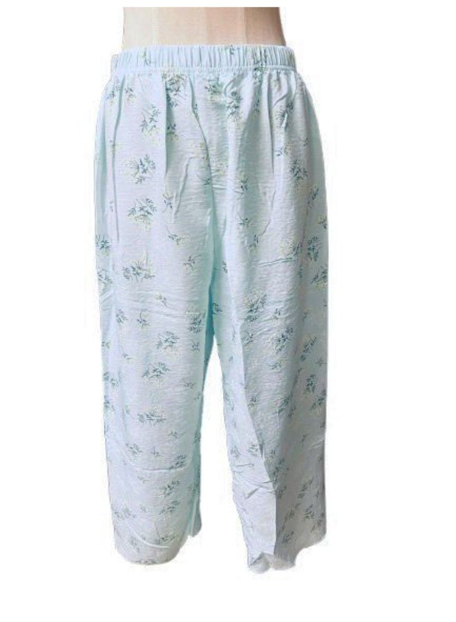 Comfortable Printed Pajamas Cotton Linen Ruffles for Women's Pajamas Set  - Image 3