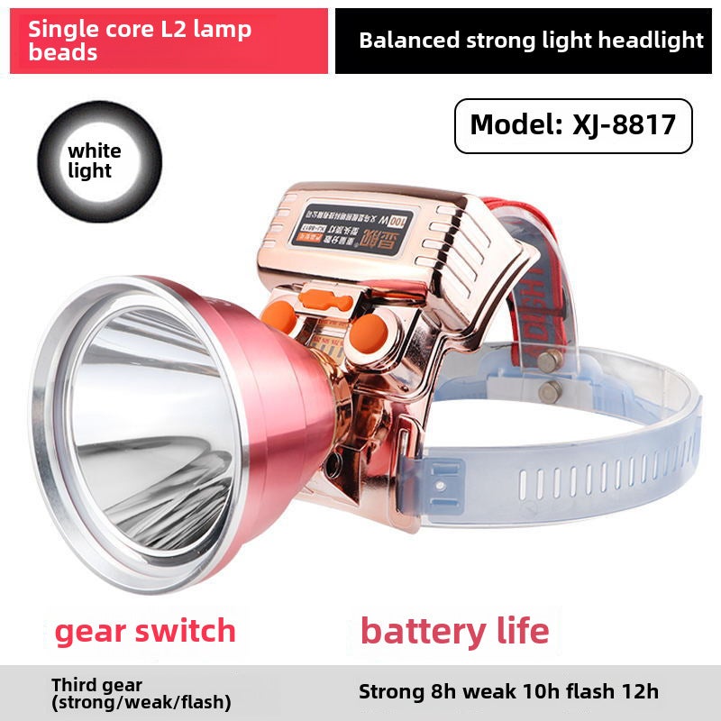 2024 High-Power LED Headlamp for Night Fishing 8817 gravity balanced L2 lamp bead 8817 gravity balanced L2 lamp bead