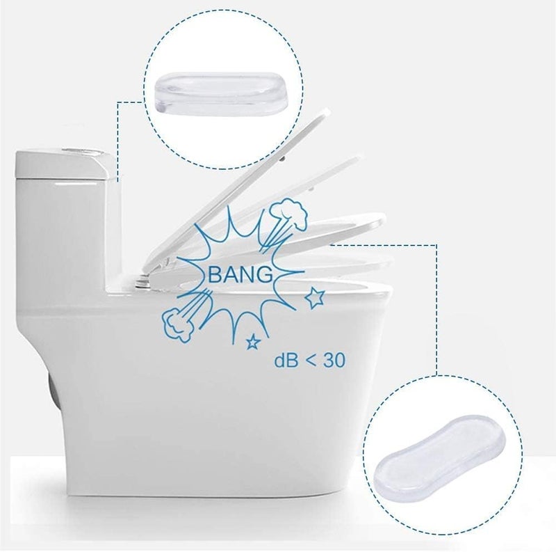 SHARK WAVE ™ 5 قطع من واقيات مقعد المرحاض العالمية لحمام الأجهزة مقعد المرحاض غطاء واقيات لاصقة قوية التركيب | المنزل والحديقة | تحسين المنزل | السباكة والتركيبات | مقاعد المرحاض - Image 5