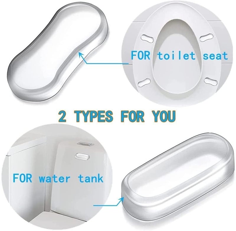 SHARK WAVE ™ 5 قطع من واقيات مقعد المرحاض العالمية لحمام الأجهزة مقعد المرحاض غطاء واقيات لاصقة قوية التركيب | المنزل والحديقة | تحسين المنزل | السباكة والتركيبات | مقاعد المرحاض - Image 3